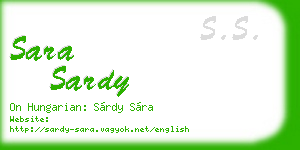 sara sardy business card